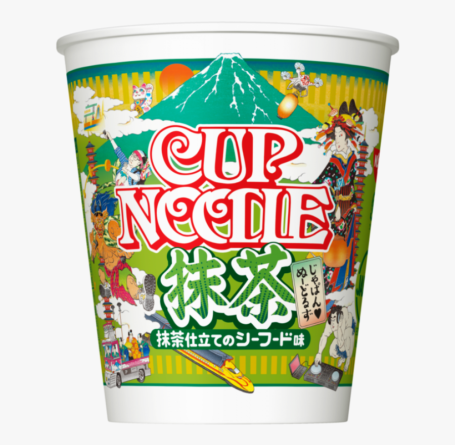 Nissin Cup Noodle Green Tea Seafood - Nissin Matcha Cup Noodle, Transparent Clipart