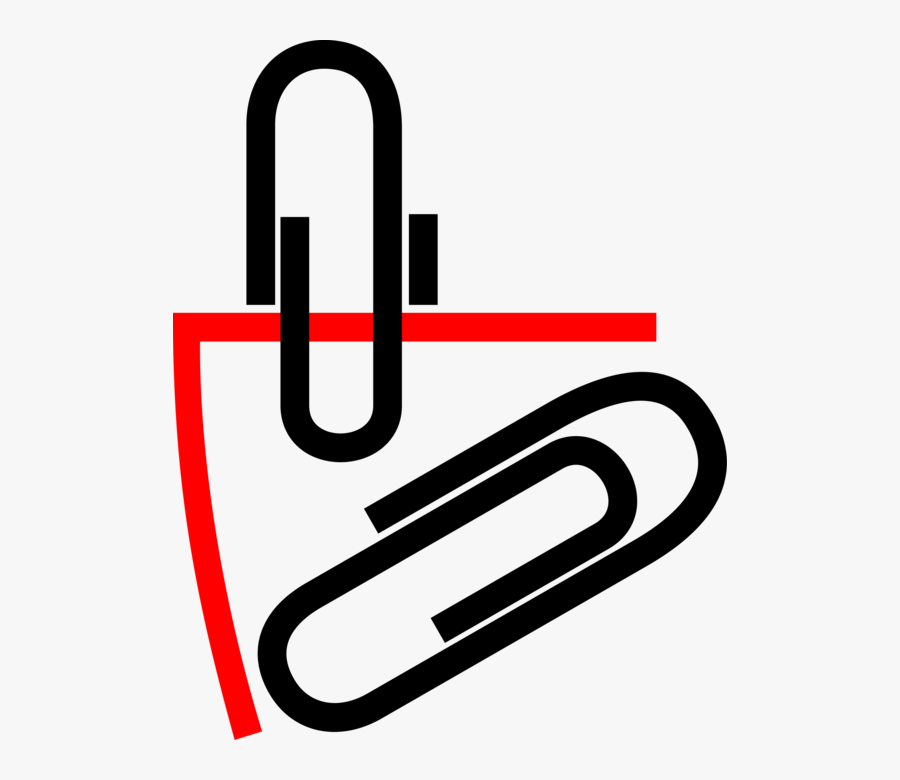 Vector Illustration Of Paper Clip Or Paperclip Office - Clipes Png, Transparent Clipart