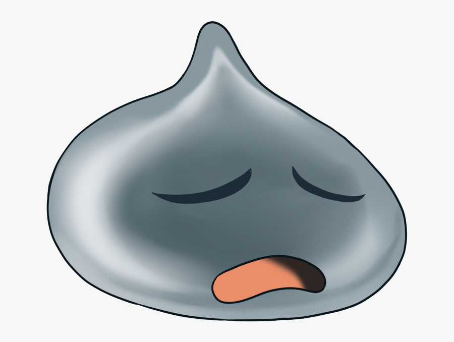 Sleeping Blob - Dragon Quest Metal Slime, Transparent Clipart