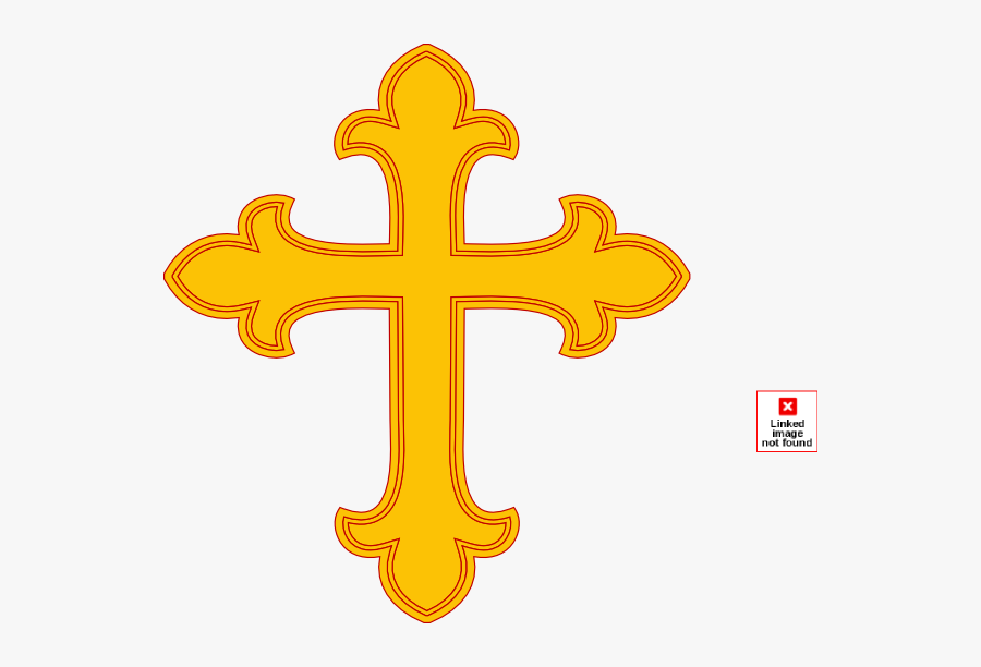 Clipart Cross Printable - Gold Catholic Cross Clipart, Transparent Clipart