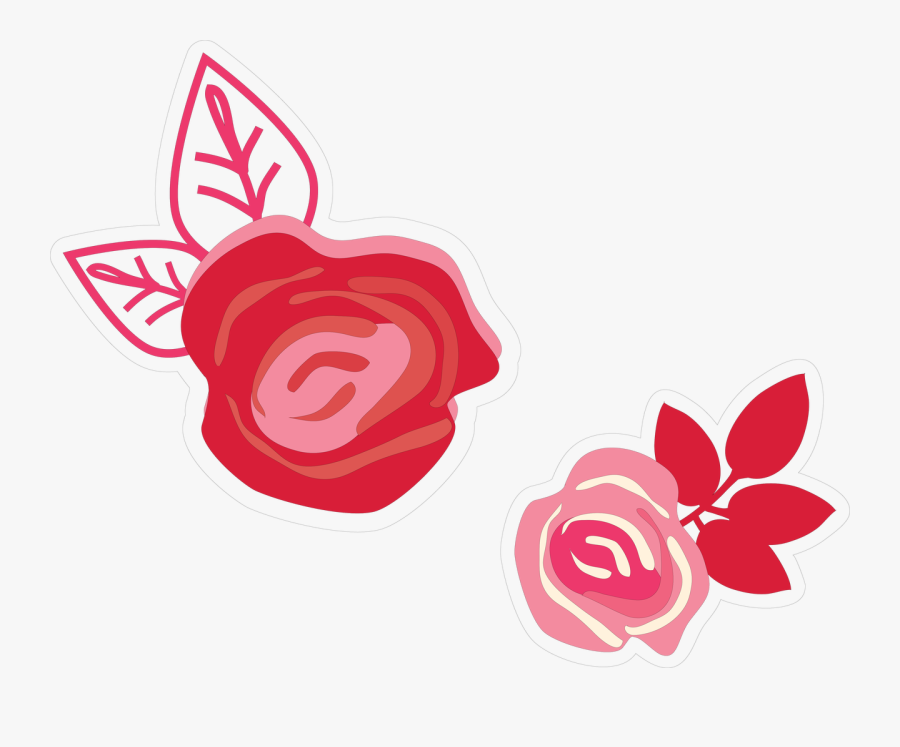Valentine Flower Print & Cut File, Transparent Clipart