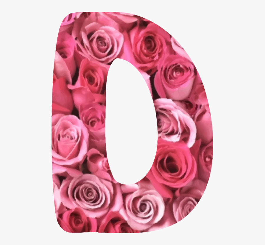 Pink,flower,garden Roses - Pink Png Flower Alphabet, Transparent Clipart