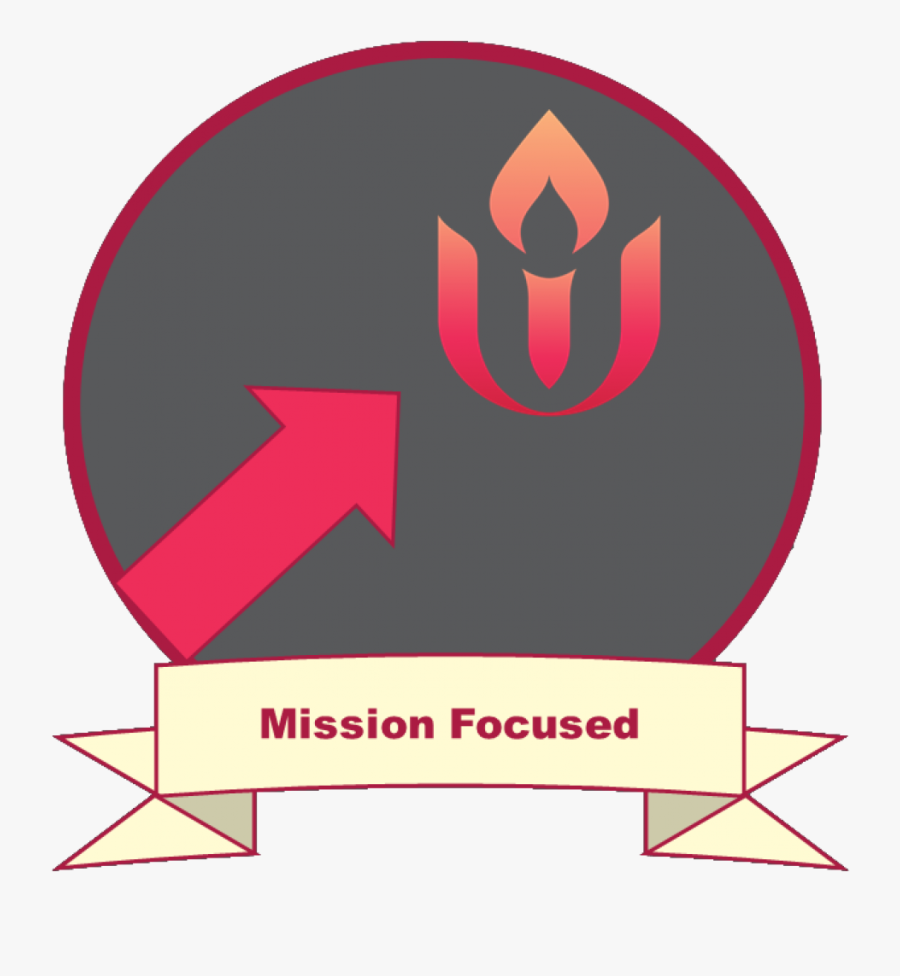 Badge With Arrow Pointing To A Chalice - Emblem, Transparent Clipart