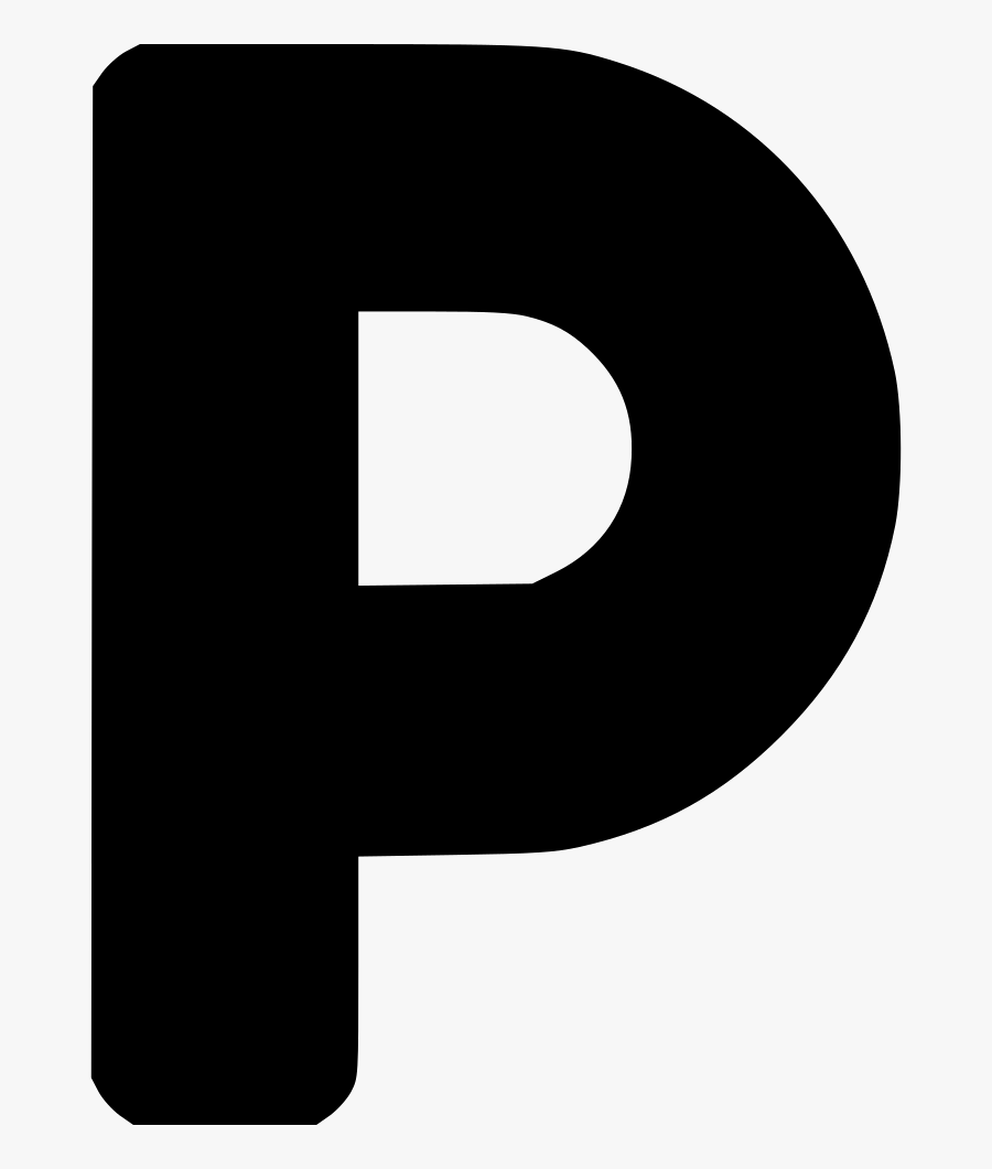 Sign Parking - Black P Transparent, Transparent Clipart