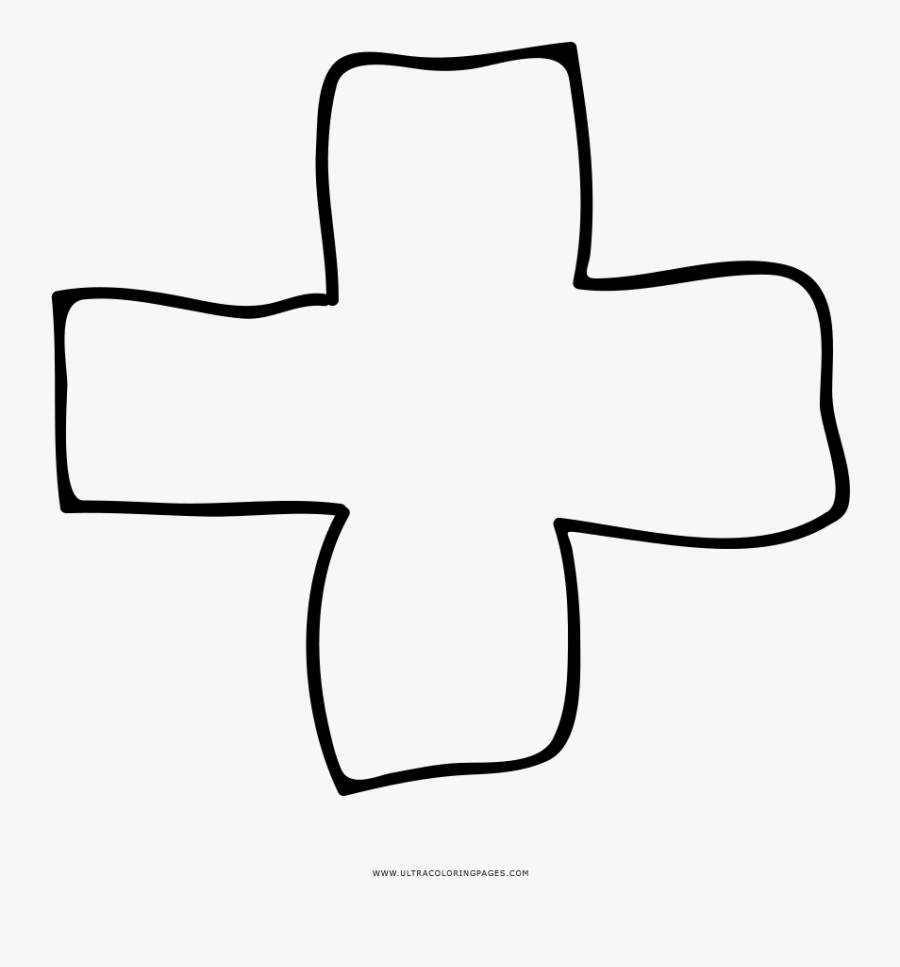 Medical Cross Coloring Page - Desenhos De Cruz Para Colorir, Transparent Clipart