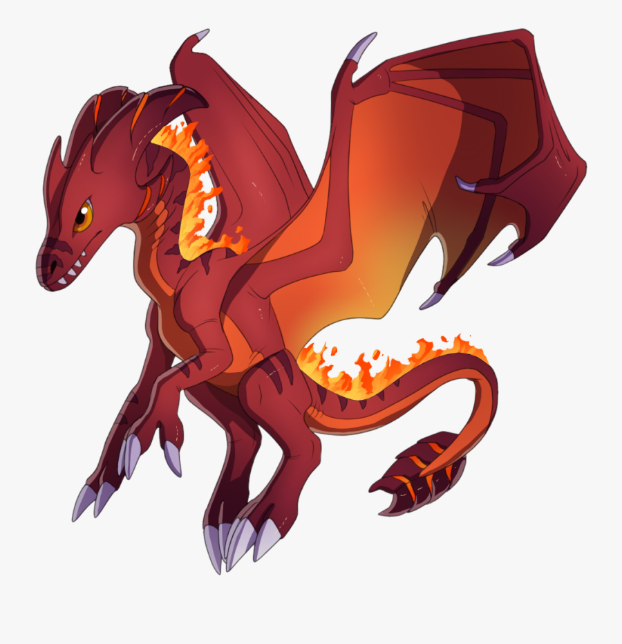 Commission Fire Dragon By Shoyu Rai - Baby Fire Dragon Drawing, Transparent Clipart