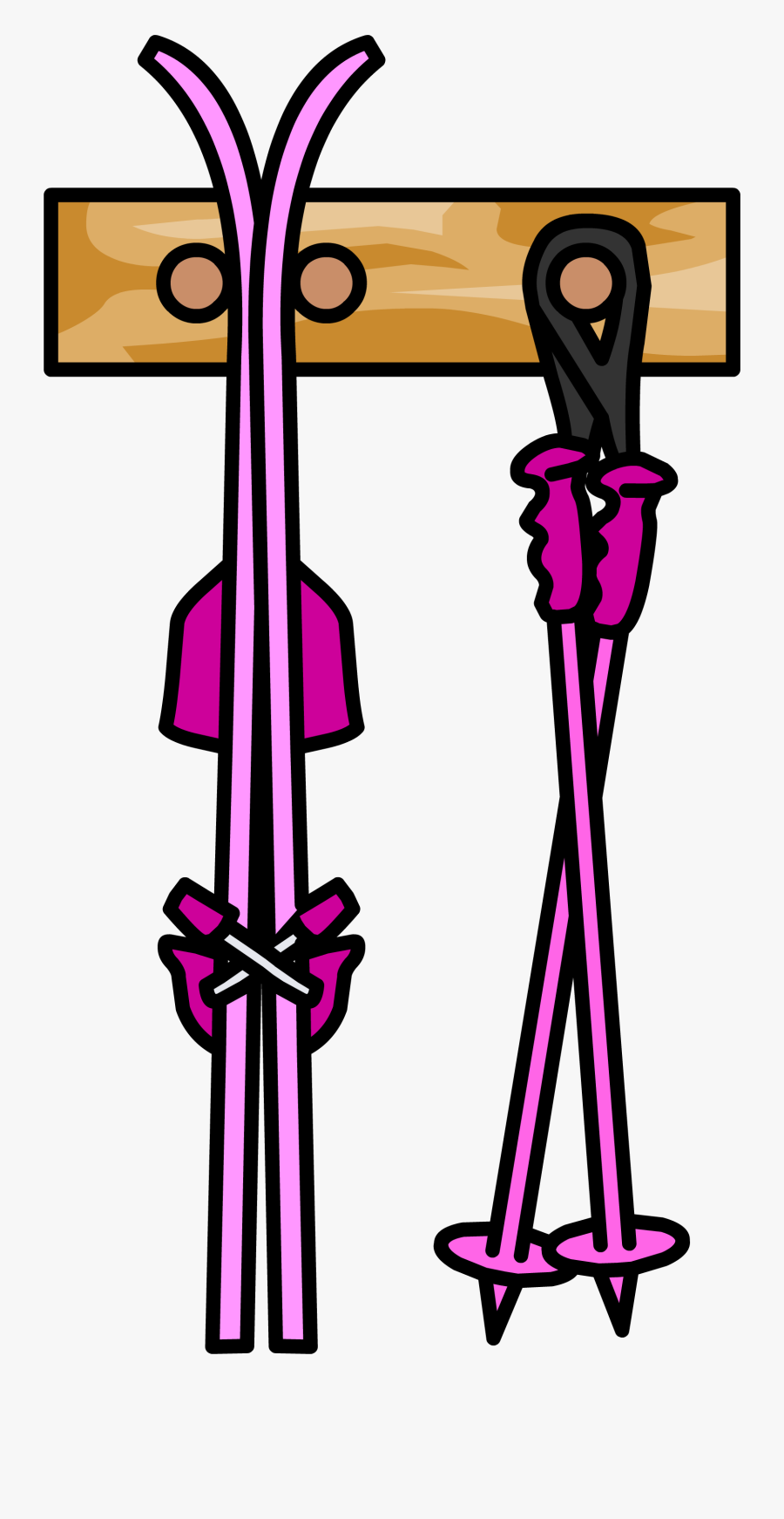 Ski Rack Pink, Transparent Clipart