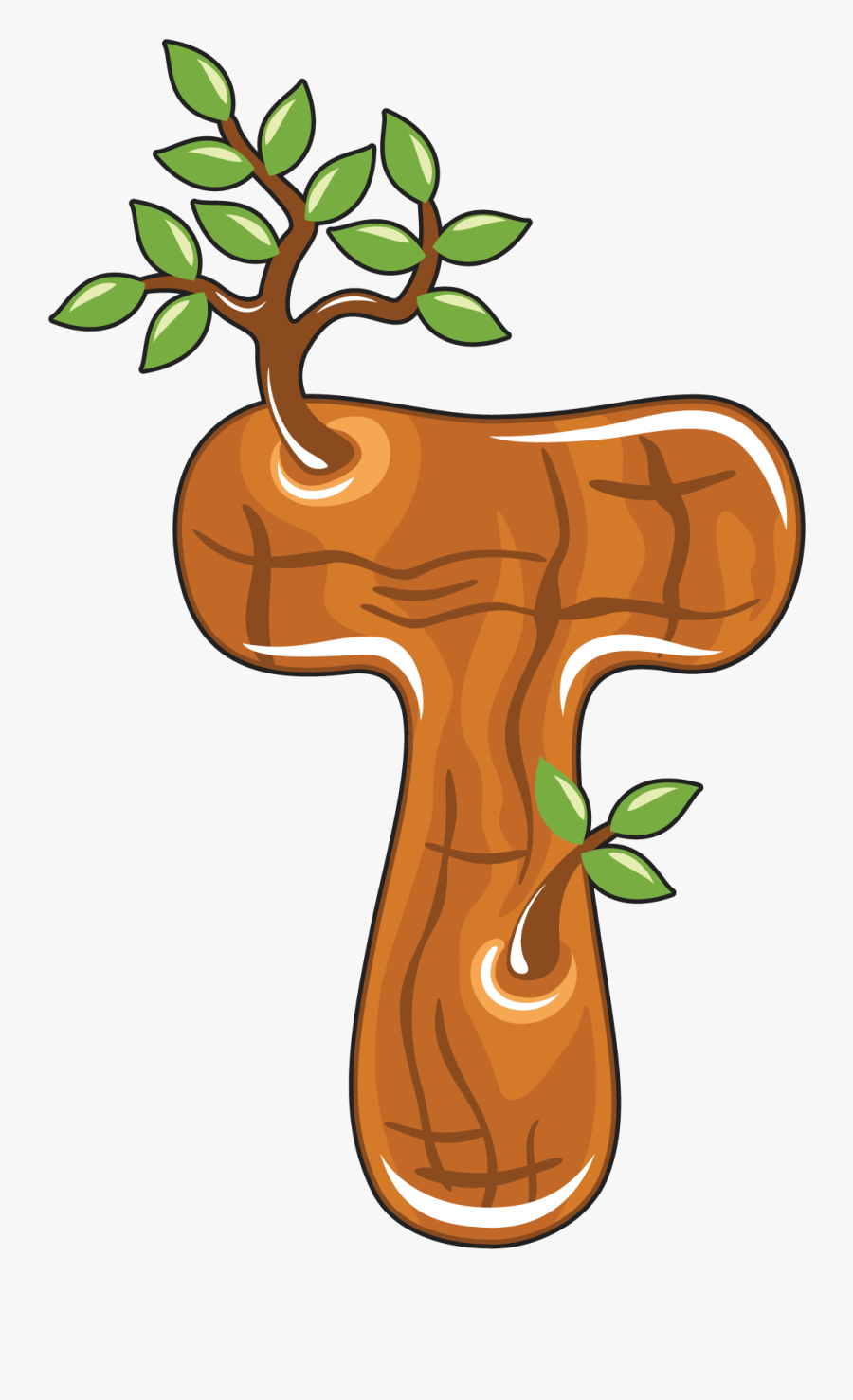 Lettering Clipart Letter T - Letter T Tree Clipart, Transparent Clipart