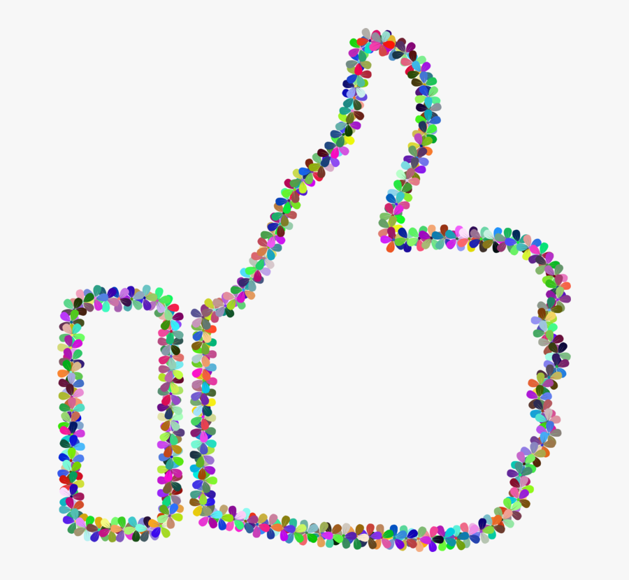 Art,jewellery,body Jewelry - Thumbs Up Transparent Rainbow, Transparent Clipart