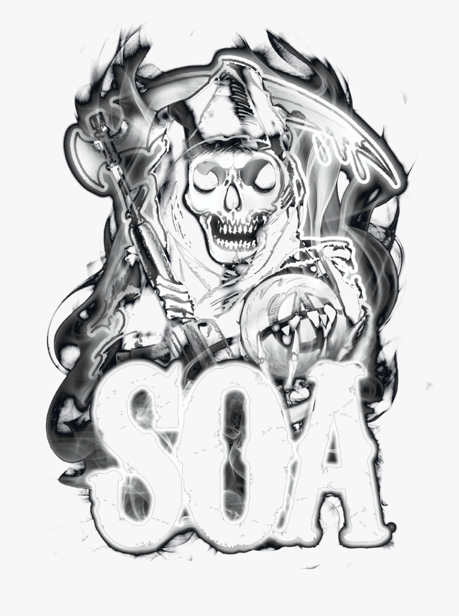 Sons Of Anarchy Art Drawn, Transparent Clipart