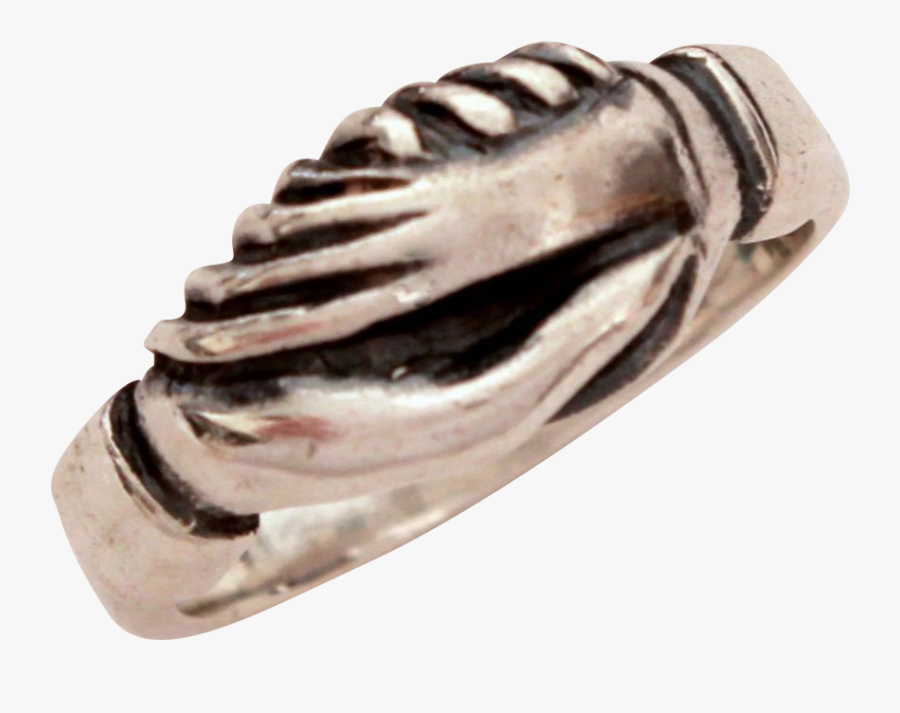 Ring Silver Hands Shake, Transparent Clipart