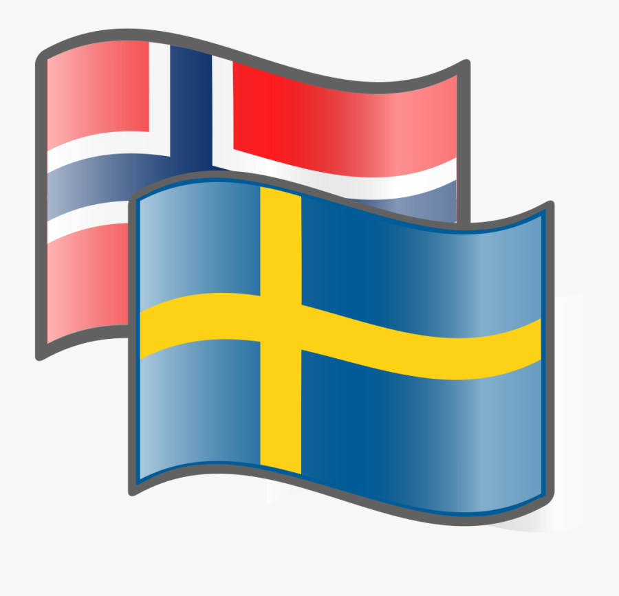 File - Norway-sweden - Svg - Swedish And Norwegian Flag, Transparent Clipart