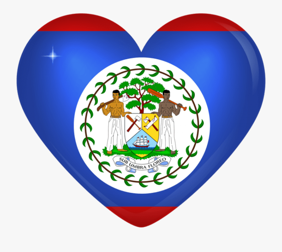 Download Belize Large Heart Flag Clipart Png Photo - Belize Flag Png, Transparent Clipart