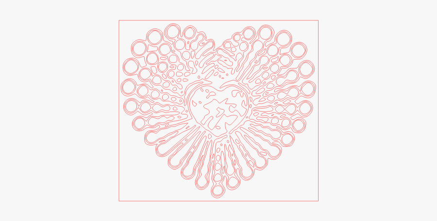 Heart Decorative Shape Silhouette - Doily, Transparent Clipart
