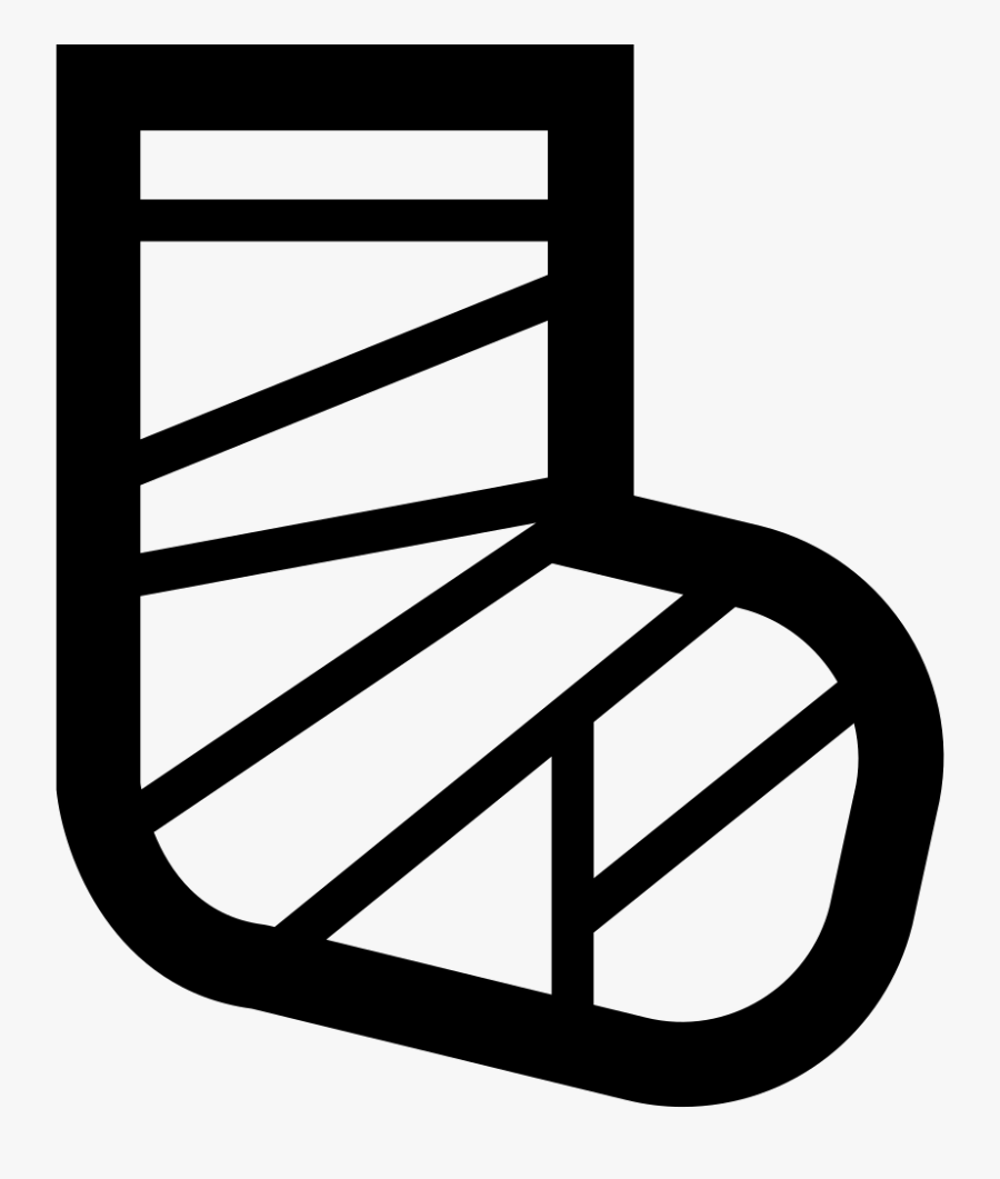 Broken Feet With Bandage - Broken Foot Icon, Transparent Clipart