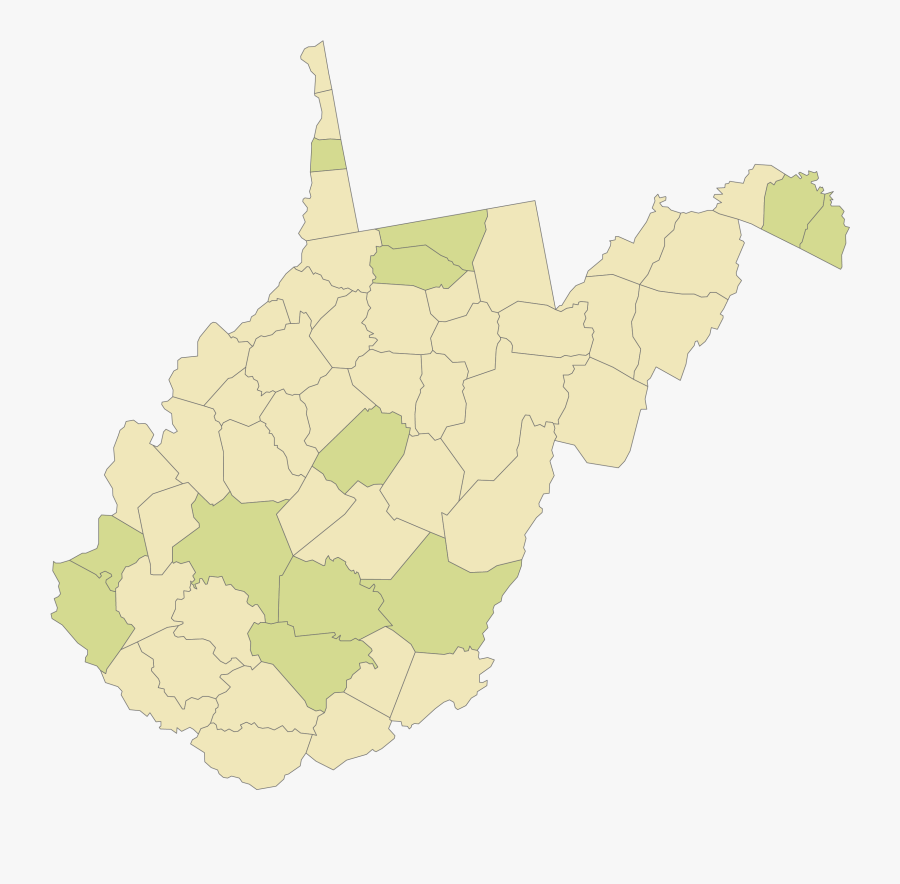 Map Of West Virginia, Transparent Clipart