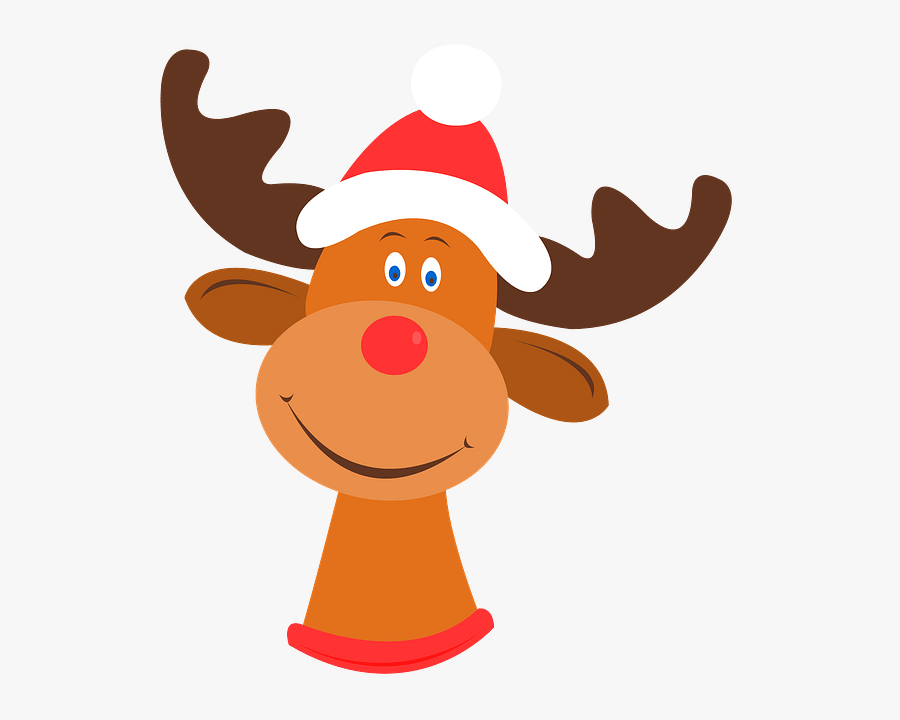 Rudolph The Rednosed Reindeer Face, Transparent Clipart
