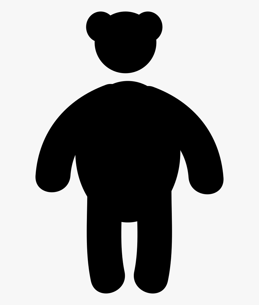 Frontal Bear Standing - Cartoon, Transparent Clipart