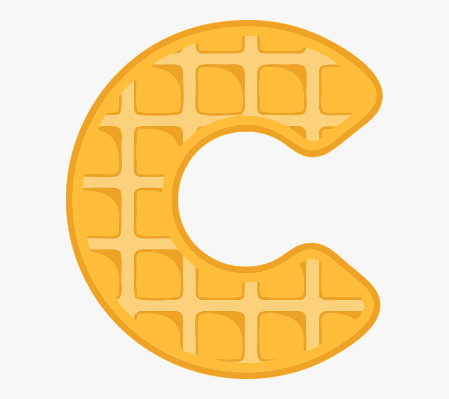 C, Alphabet, Waffle, Letter, Typography, Text, Font - Waffle Letter C, Transparent Clipart