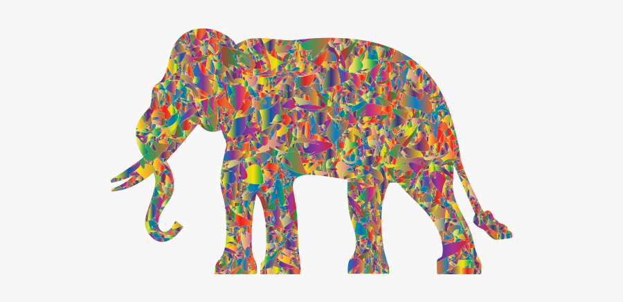 Modern Art Elephant Reactivated-1573770924 - Transparent Elephant Silhouette Png, Transparent Clipart