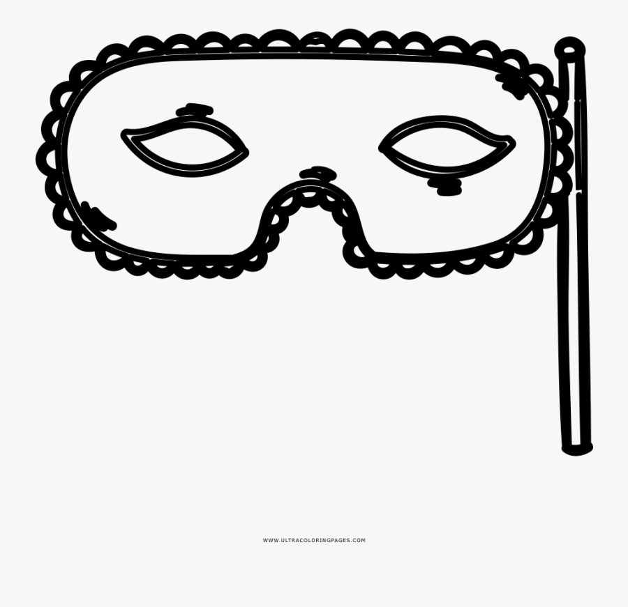 Eye Mask Coloring Page - Svadobne Nalepky Nálepky Dakujeme, Transparent Clipart