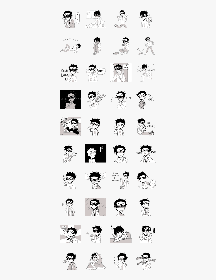 Eye Mask Boy Sticker, Transparent Clipart