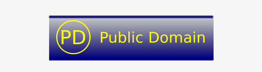 Public Domain Blue And Yellow Badge Vector Clip Art - Electric Blue, Transparent Clipart