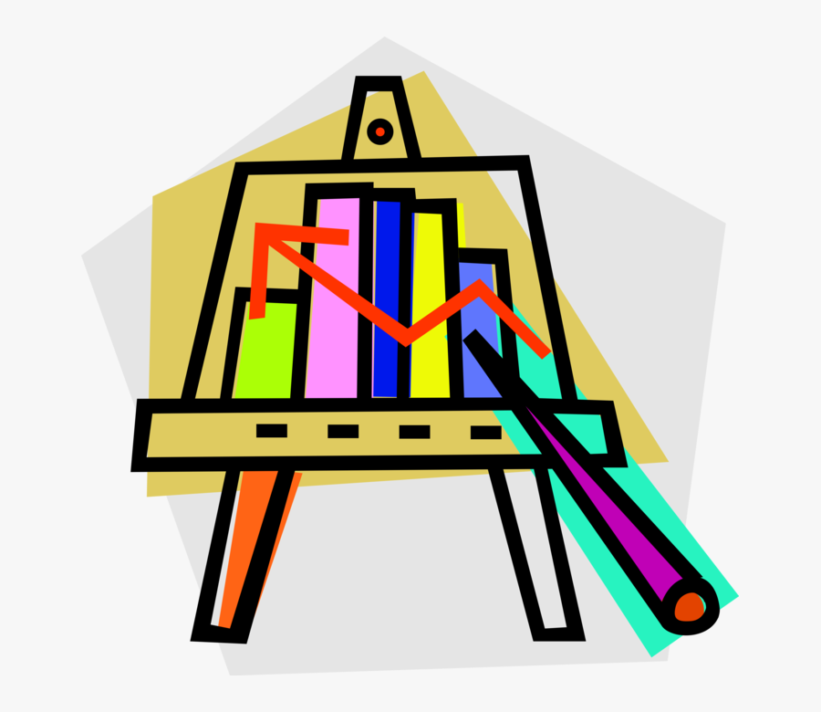 Vector Illustration Of Boardroom Flip Chart Presentation, Transparent Clipart