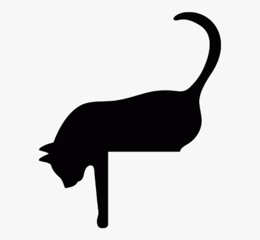 #cats #borders - Silhouette Black Cat Clipart, Transparent Clipart