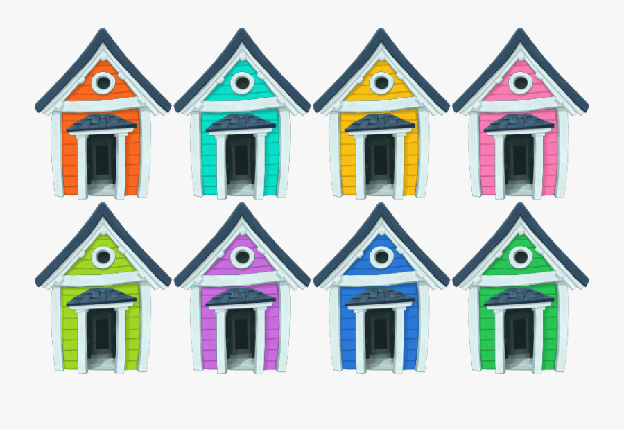 Seaside House Sf House Level 1 Colors - House Clipart Different Colors, Transparent Clipart