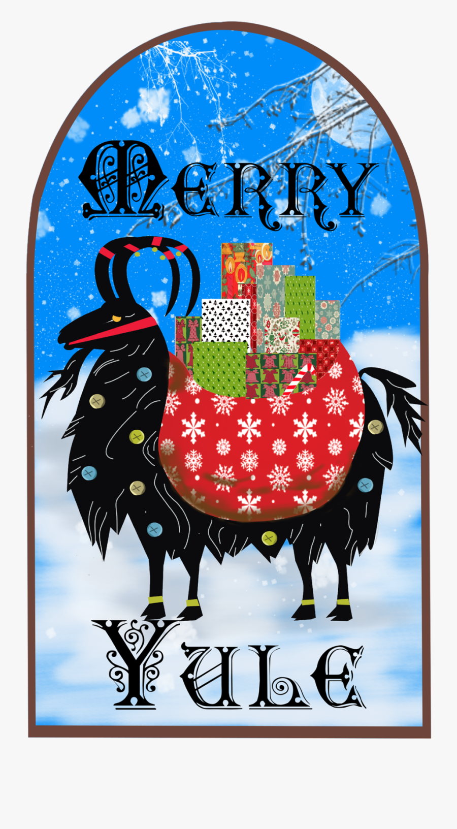 The Yule Goat A Flat Design That Features A Traditional - Nhà Kho Ký Gửi, Transparent Clipart