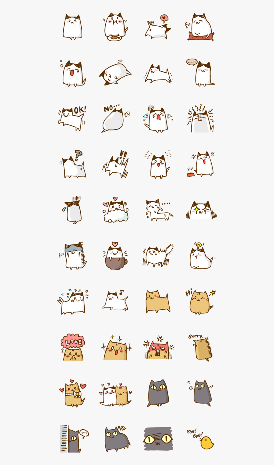 Kawaii Clipart Diary - Kawaii Cat Doodle, Transparent Clipart