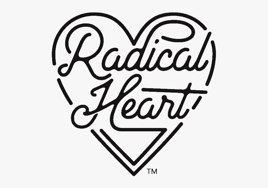 Radical Heart Blk - Heart, Transparent Clipart