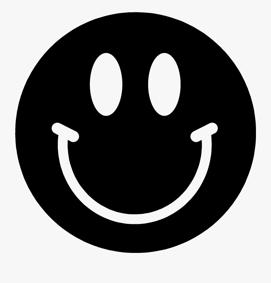 Black Happy Face Clipart , Png Download - Smiley Face Png White, Transparent Clipart