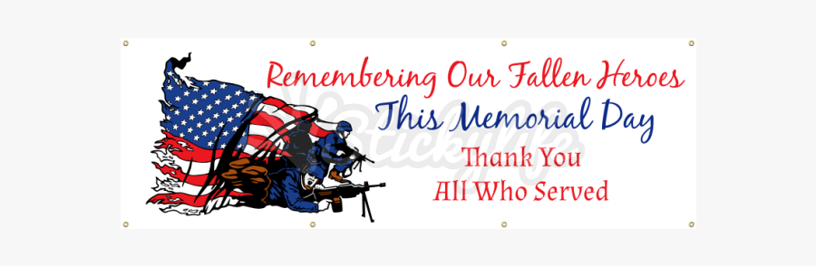 Memorial Day Vinyl Banner - Flag Of The United States, Transparent Clipart