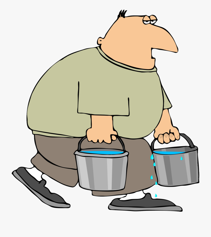 Transparent To Carry Clipart - Carrying Bucket Of Water, Transparent Clipart