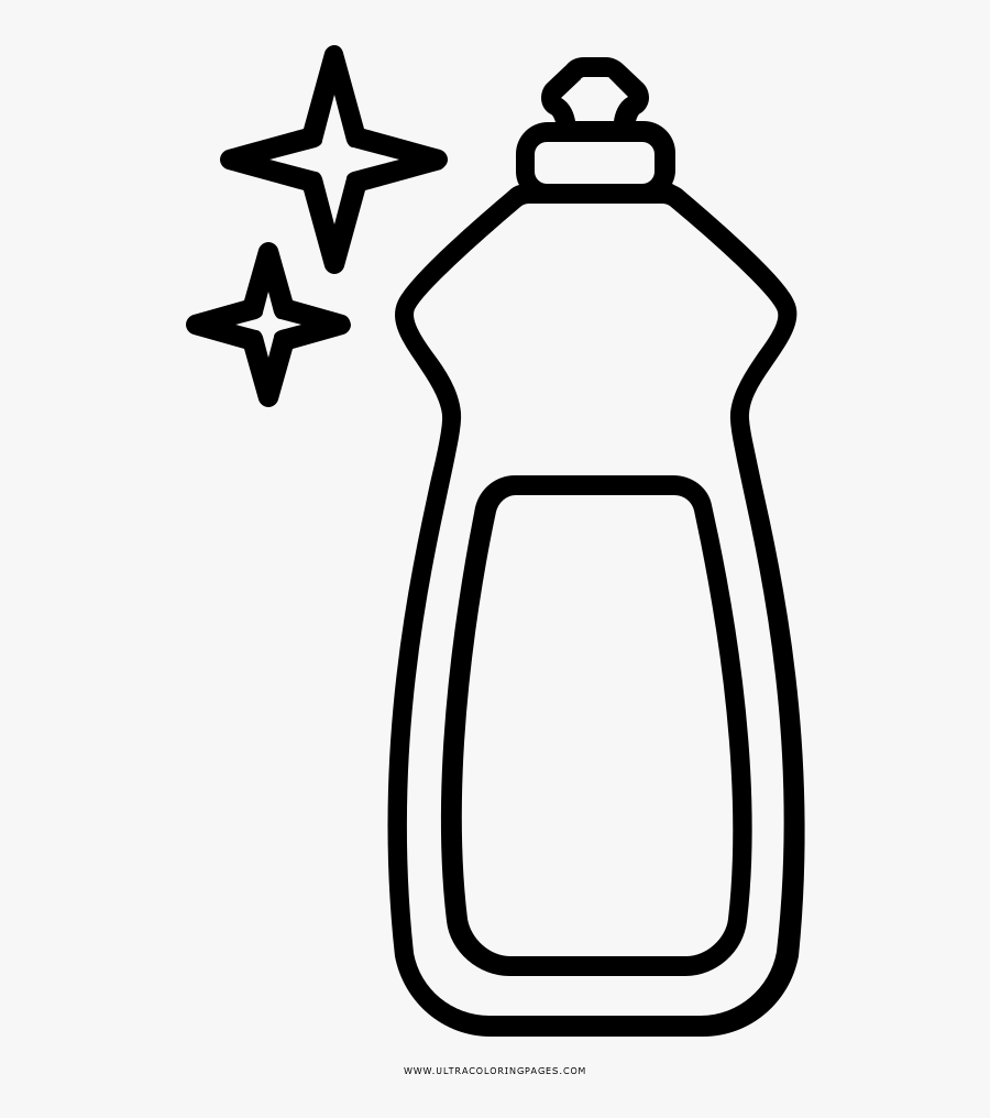 Dish Soap Coloring Page - Dish Soap Icon, Transparent Clipart