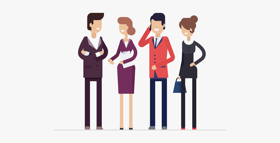 Illustration Collegues, Transparent Clipart