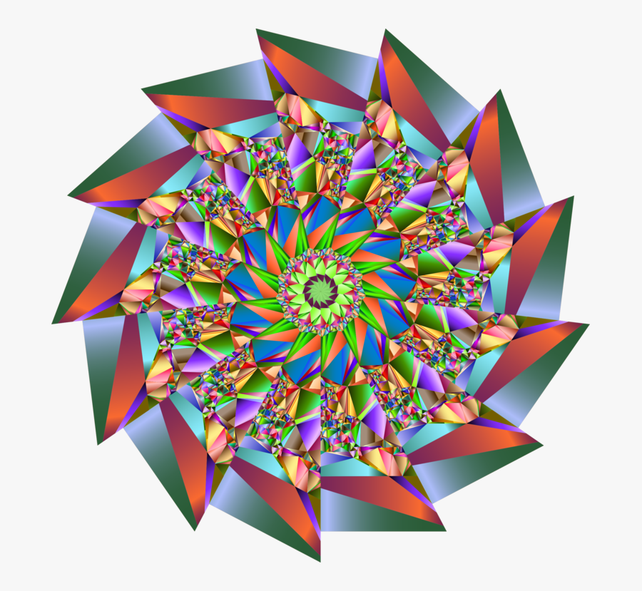 Wheel,plant,flower - Kaleidoscope, Transparent Clipart