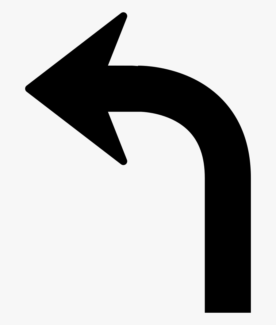 Arrow Curve Pointing Left - Curved Arrow Pointing To The Left, Transparent Clipart