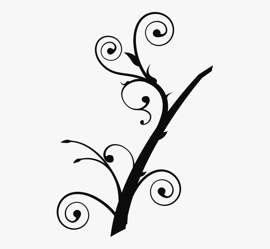 Branch Drawing Tree Silhouette Computer Icons - Tree Branch Clip Art, Transparent Clipart