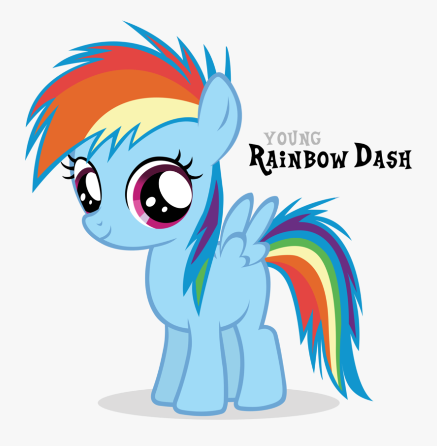 Transparent Little Pony Clipart - Mlp Rainbow Dash Filly, Transparent Clipart