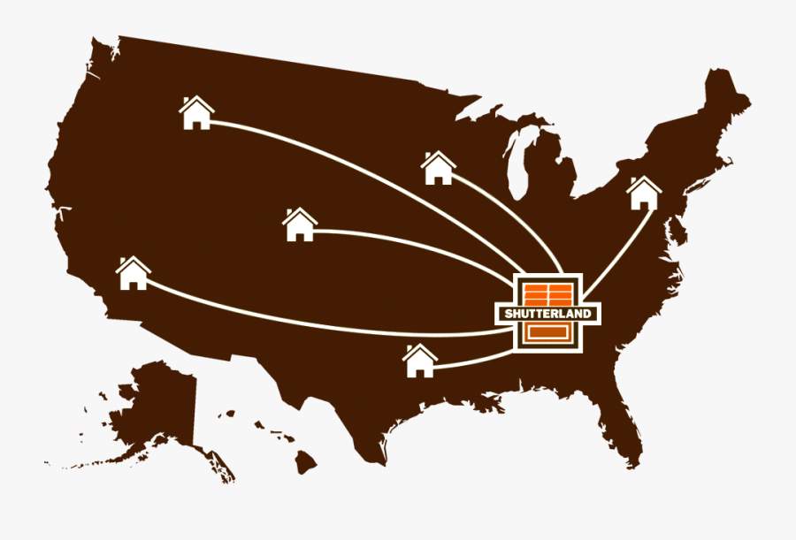 Shutterland Ships Exterior Shutters Across America - United States No Background, Transparent Clipart