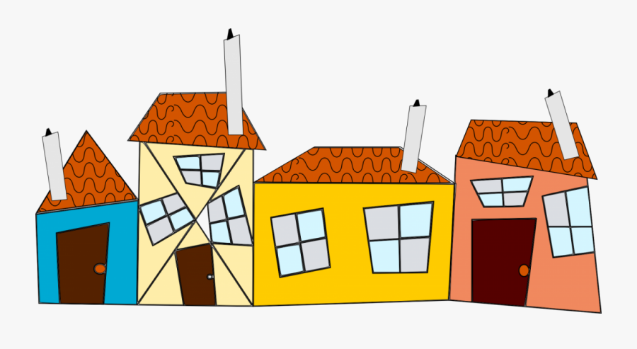 Colorful Houses Png, Transparent Clipart