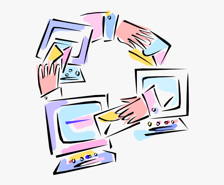 Emails Between Computers - Các Mạng Máy Tính Giao Tiếp Bằng Cách Nào, Transparent Clipart