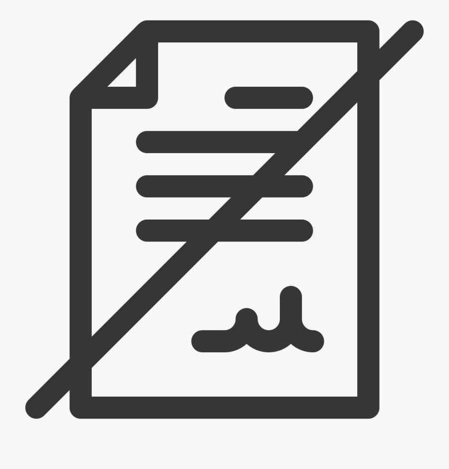 No Contract And Icon, Transparent Clipart