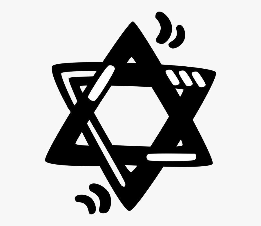 Vector Illustration Of Star Of David Shield Of David - Sign, Transparent Clipart