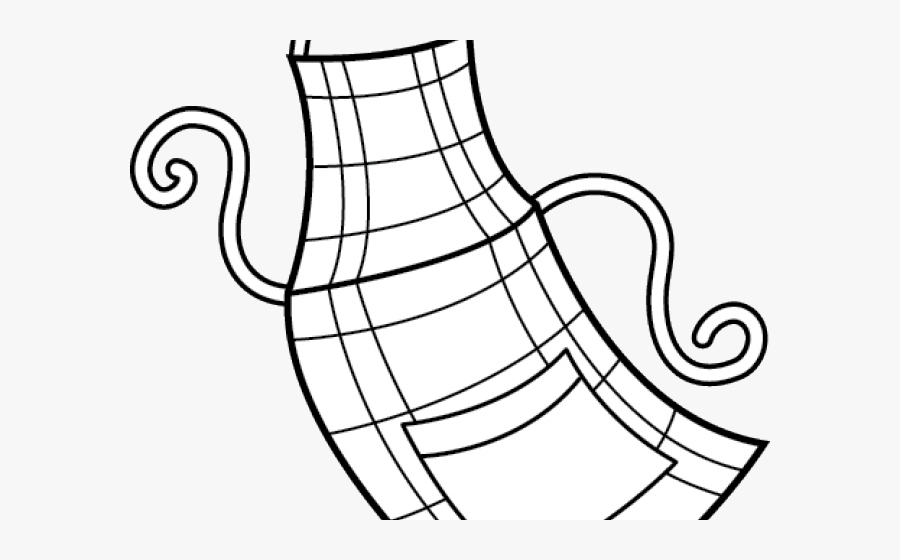 Barbecue Clipart Bbq Apron - Line Art, Transparent Clipart
