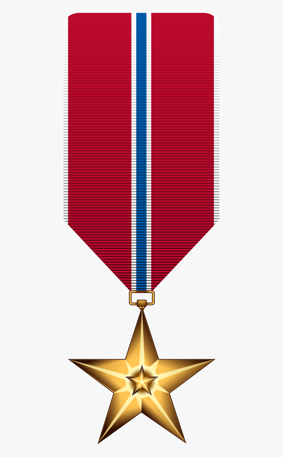 Medal Clipart Red - Bronze Star Medal Png, Transparent Clipart