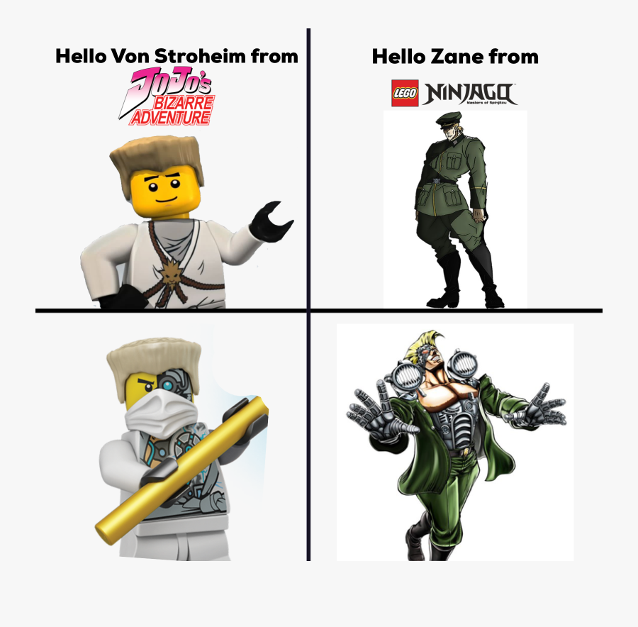 Hello Von Stroheim From Hello Zane From Ninago Lego - Jojo's Bizarre Adventure: All Star Battle, Transparent Clipart